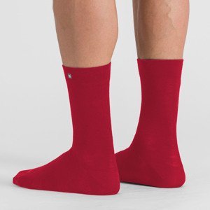 SPORTFUL Cyklistické ponožky klasické - MATCHY WOOL - červená M-L