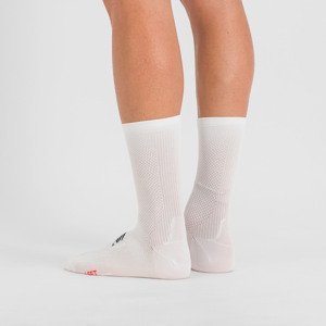 SPORTFUL Cyklistické ponožky klasické - PRO - bílá S-M