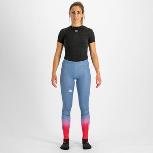 SPORTFUL legíny - APEX - světle modrá/červená L