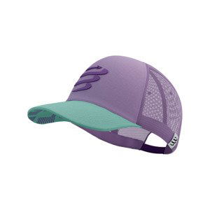 COMPRESSPORT Cyklistická čepice - TRUCKER CAP - fialová/světle zelená UNI