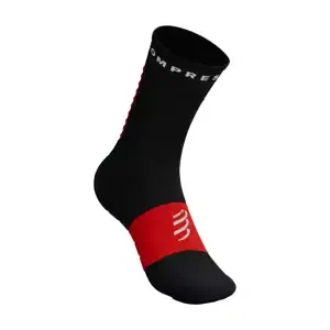 COMPRESSPORT Cyklistické ponožky klasické - ULTRA TRAIL V2.0  - černá/červená