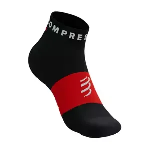 COMPRESSPORT Cyklistické ponožky kotníkové - ULTRA TRAIL - černá/červená 45-48