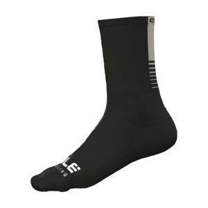 ALÉ Cyklistické ponožky klasické - LIGHT - černá/šedá M
