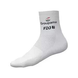 ALÉ Cyklistické ponožky klasické - GROUPAMA FDJ 2024 - bílá