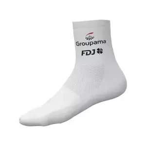 ALÉ Cyklistické ponožky klasické - GROUPAMA FDJ 2024 - bílá L