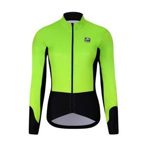 HOLOKOLO Cyklistická zateplená bunda - CLASSIC LADY - zelená/žlutá/černá XL