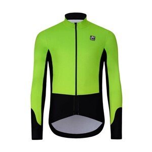 HOLOKOLO Cyklistická zateplená bunda - CLASSIC - černá/zelená/žlutá 5XL
