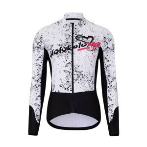 HOLOKOLO Cyklistická zateplená bunda - GRAFFITI LADY - černá/bílá L