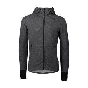 POC Cyklistická mikina - MERINO ZIP HOOD - šedá 2XL