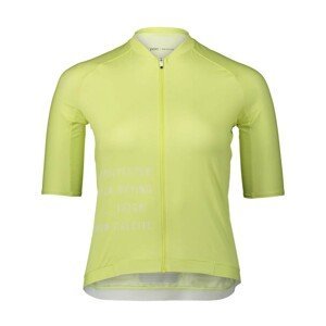 POC Cyklistický dres s krátkým rukávem - PRISTINE PRINT LADY - žlutá L