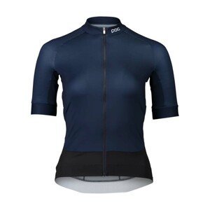 POC Cyklistický dres s krátkým rukávem - ESSENTIAL ROAD LADY - černá/modrá XL
