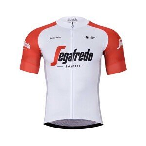 BONAVELO Cyklistický dres s krátkým rukávem - TREK 2023 - červená/černá/bílá S