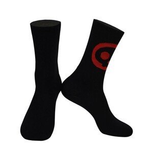 MONTON Cyklistické ponožky klasické - SKULL LADY - černá/červená