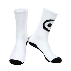 MONTON Cyklistické ponožky klasické - SKULL - bílá/černá