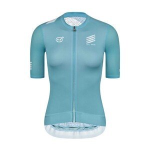 MONTON Cyklistický dres s krátkým rukávem - SKULL III LADY - modrá/bílá M