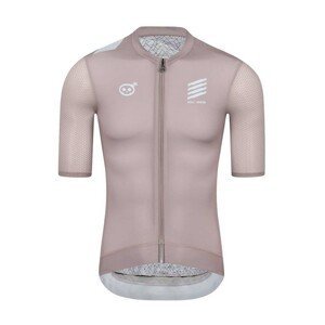 MONTON Cyklistický dres s krátkým rukávem - SKULL III - růžová/bílá S