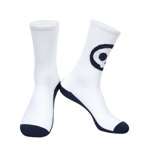 MONTON Cyklistické ponožky klasické - SKULL LADY - bílá/modrá UNI