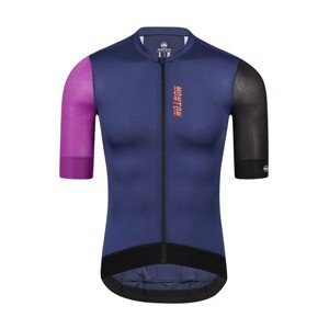 MONTON Cyklistický dres s krátkým rukávem - TRAVELER EVO - fialová/modrá/černá XS