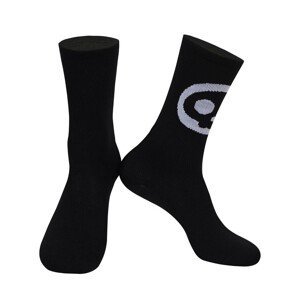 MONTON Cyklistické ponožky klasické - SKULL - černá