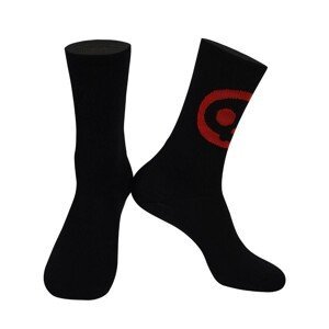 MONTON Cyklistické ponožky klasické - SKULL - červená/černá