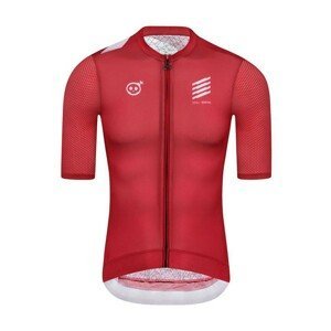 MONTON Cyklistický dres s krátkým rukávem - SKULL III - červená/bílá M