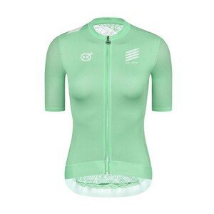 MONTON Cyklistický dres s krátkým rukávem - SKULL III LADY - zelená/bílá XL