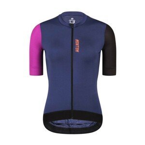 MONTON Cyklistický dres s krátkým rukávem - TRAVELER EVO LADY - černá/fialová/modrá L