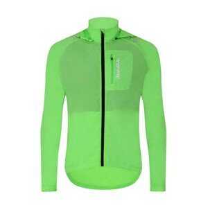 HOLOKOLO Cyklistická větruodolná bunda - WIND/RAIN - zelená 2XL