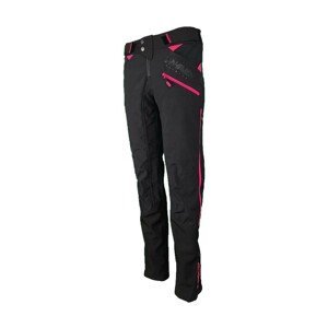 HAVEN Cyklistické kalhoty dlouhé bez laclu - TRINITY - růžová/černá XS