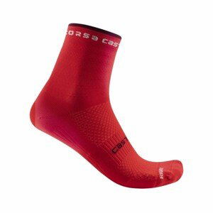 CASTELLI Cyklistické ponožky klasické - ROSSO CORSA 11 LADY  - červená L-XL