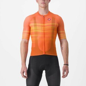 CASTELLI Cyklistický dres s krátkým rukávem - CLIMBER'S 3.0 - oranžová L