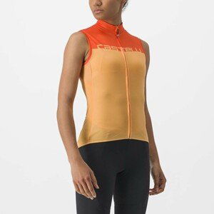 CASTELLI Cyklistický dres bez rukávů - VELOCISSIMA LADY - oranžová XS