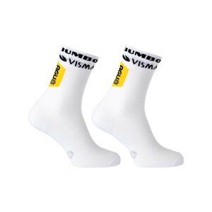 AGU Cyklistické ponožky klasické - JUMBO-VISMA 2023 - bílá S-M