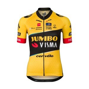 AGU Cyklistický dres s krátkým rukávem - JUMBO-VISMA 23 LADY - žlutá/černá