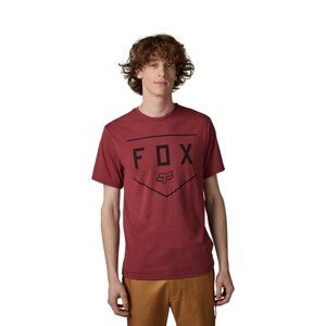 FOX Cyklistické triko s krátkým rukávem - SHIELD - bordó