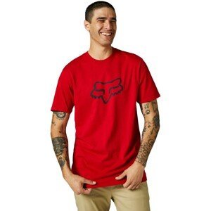 FOX Cyklistické triko s krátkým rukávem - LEGACY FOX HEAD - červená L