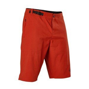 FOX Cyklistické kalhoty krátké bez laclu - RANGER - červená