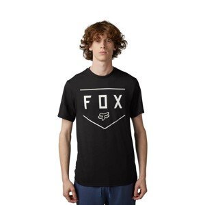 FOX Cyklistické triko s krátkým rukávem - SHIELD - černá XL