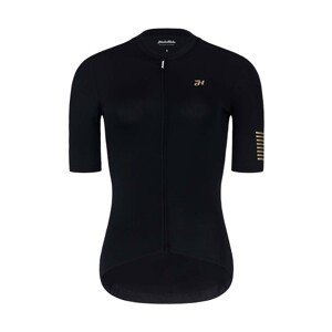 HOLOKOLO Cyklistický dres s krátkým rukávem - VICTORIOUS GOLD LADY - černá XS