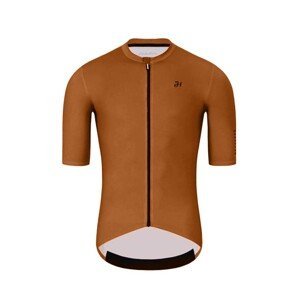 HOLOKOLO Cyklistický dres s krátkým rukávem - VICTORIOUS - hnědá 4XL