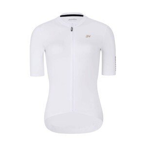 HOLOKOLO Cyklistický dres s krátkým rukávem - VICTORIOUS GOLD LADY - bílá XS