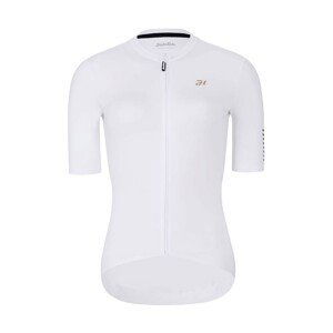HOLOKOLO Cyklistický dres s krátkým rukávem - VICTORIOUS GOLD LADY - bílá S