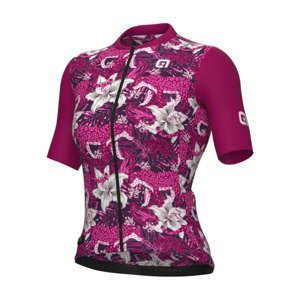ALÉ Cyklistický dres s krátkým rukávem - HIBISCUS PR-E - fialová 3XL