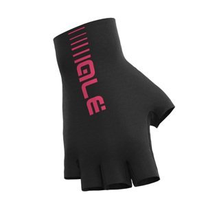 ALÉ Cyklistické rukavice krátkoprsté - SUNSELECT CRONO - růžová/černá XS