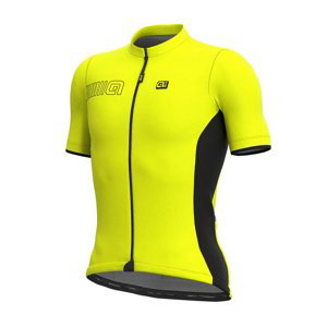 ALÉ Cyklistický dres s krátkým rukávem - SOLID COLOR BLOCK - žlutá 5XL