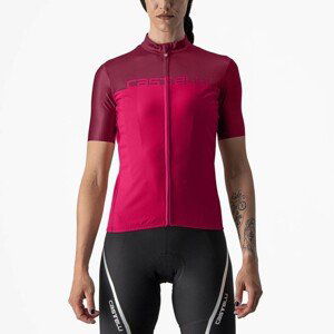 CASTELLI Cyklistický dres s krátkým rukávem - VELOCISSIMA LADY - růžová/červená XS