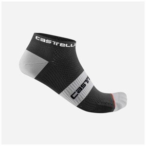 CASTELLI Cyklistické ponožky kotníkové - LOWBOY 2 - bílá/černá S-M