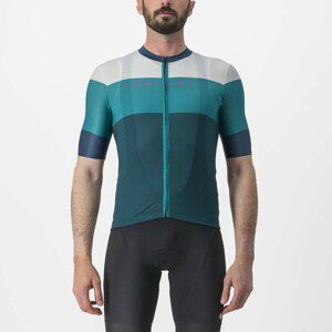 CASTELLI Cyklistický dres s krátkým rukávem - SEZIONE - zelená XL
