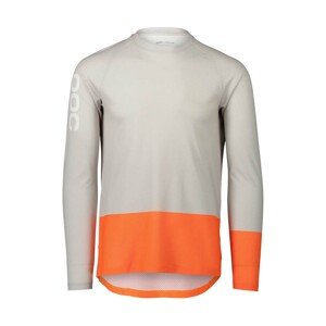 POC Cyklistický dres s dlouhým rukávem letní - MTB PURE - oranžová/šedá XL