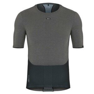 GOBIK Cyklistické triko s krátkým rukávem - CELL SKIN - šedá/černá